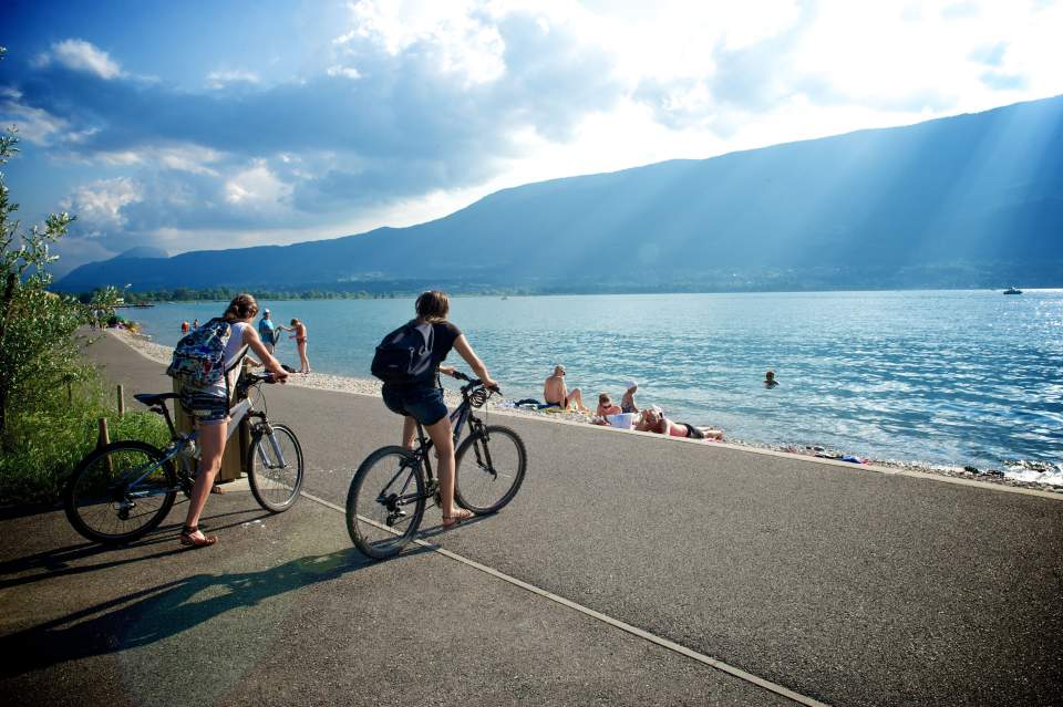 VTT à Aix les Bains, au bord du lac